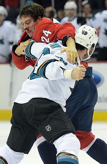 Photo of Washington Capitals hockey game.