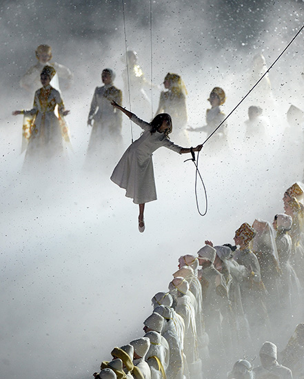 Photo of opening ceremonies of 2014 Sochi Olympics.